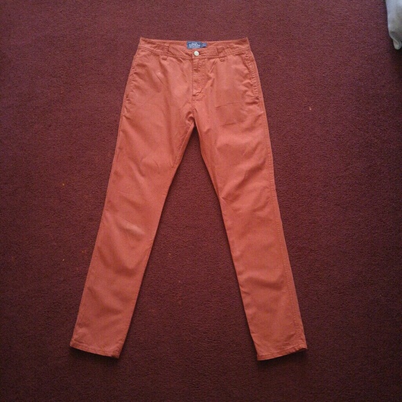 Men's Topman Vintage Skinny Orange Pants 30x32 - Picture 1 of 5